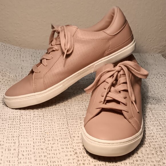 A New Day women's 'Madison' dusty rose pink faux leather lace up sneakers sz 12 - Picture 1 of 11